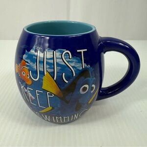 Disney Pixar Finding Dory Just Keep Swimming 18 oz Ceramic Blue Coffee Tea Mug